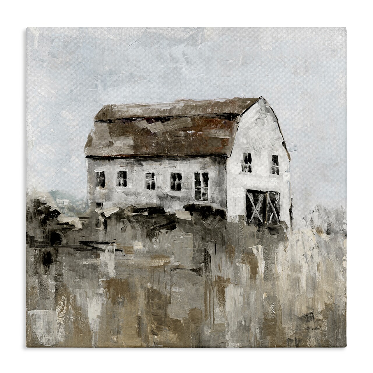 Stupell Industries Rustic Muted Farmhouse Canvas Wall Art Design by Sally Swatland